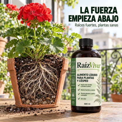 RaízViva - Nutriente líquido para plantas y césped